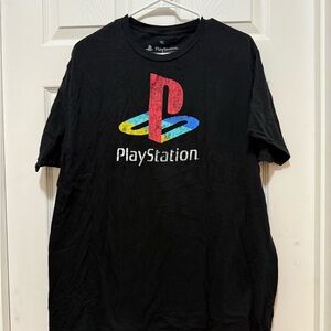 Sony Black T-Shirt with Colorful PlayStation Logo